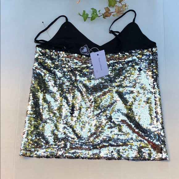 Shades of Blonde Sequin Top S - Picture 2 of 5
